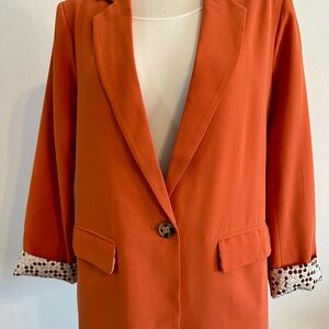 Women's Orange Blazer